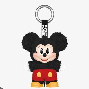 Mickey Mouse Pop Mart Plush Keychain - Black and Red